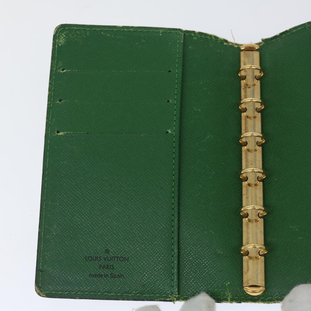 LOUIS VUITTON Epi Agenda PM Day Planner Cover Green R20054 LV Auth 70466