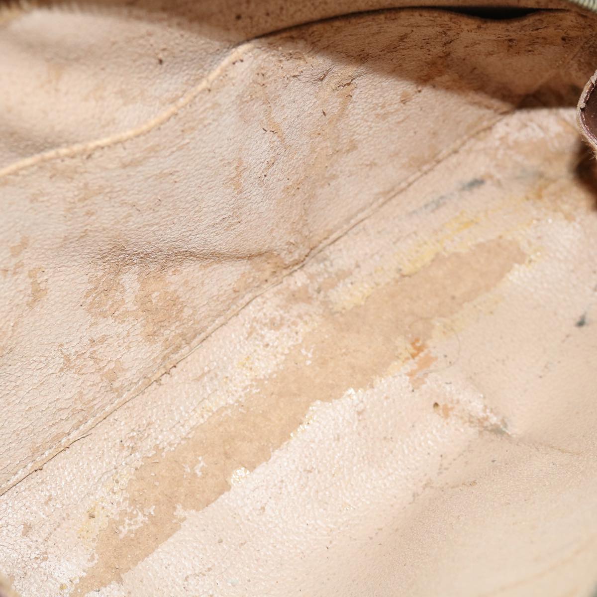 LOUIS VUITTON Monogram Trousse Demi Ronde Cosmetic Pouch M47520 LV Auth 70486