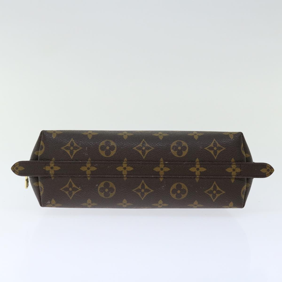 LOUIS VUITTON Monogram Trousse Demi Ronde Cosmetic Pouch M47520 LV Auth 70486
