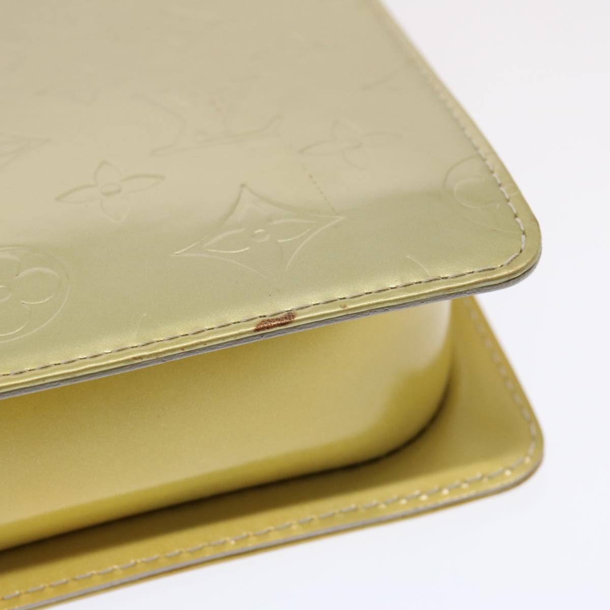 LOUIS VUITTON Monogram Vernis Motto Accessory Pouch Gris M91030 LV Auth 70506