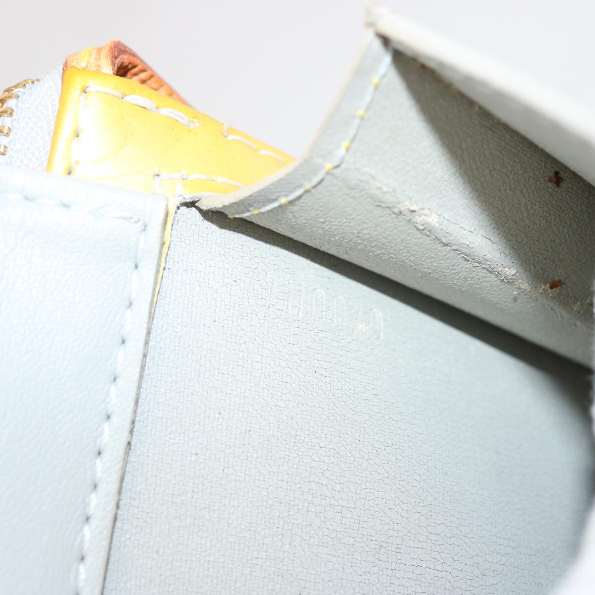 LOUIS VUITTON Monogram Vernis Motto Accessory Pouch Gris M91030 LV Auth 70506