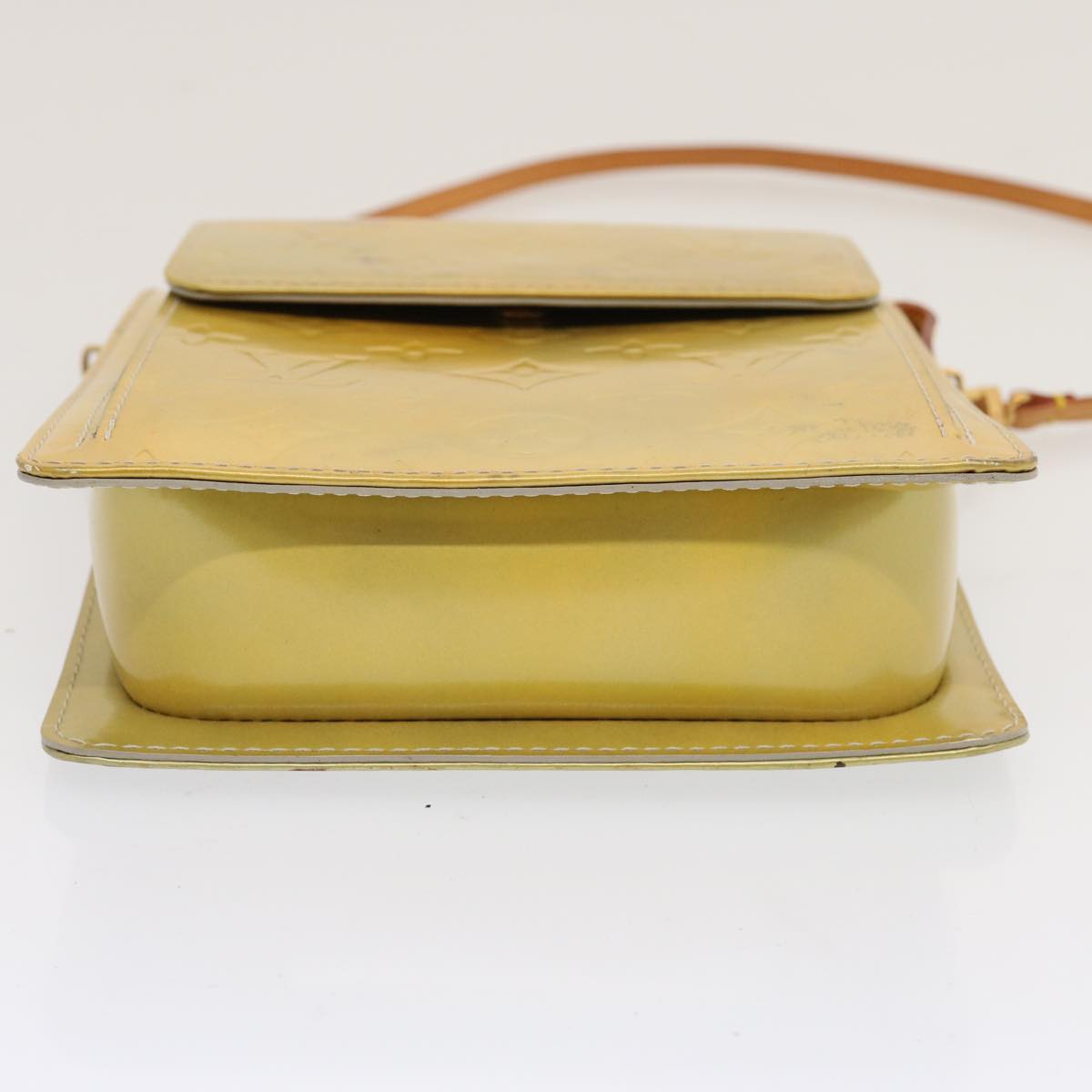 LOUIS VUITTON Monogram Vernis Motto Accessory Pouch Gris M91030 LV Auth 70506