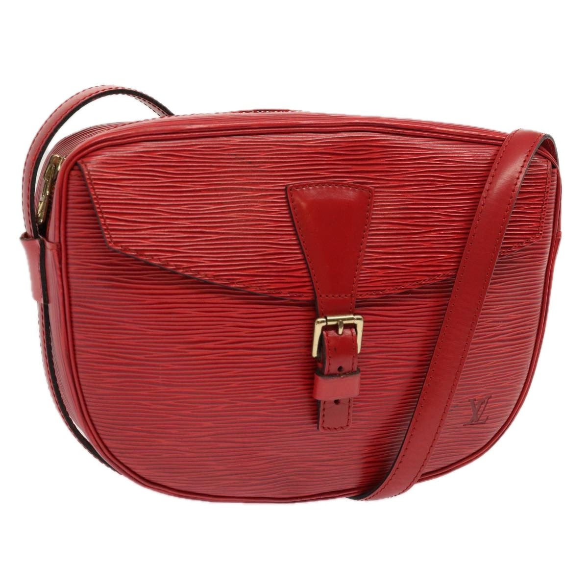 LOUIS VUITTON Epi Jeune Fille MM Shoulder Bag Red M52157 LV Auth 70508V