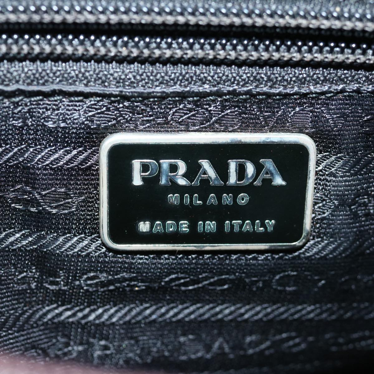 PRADA Hand Bag Nylon Brown Auth 70593