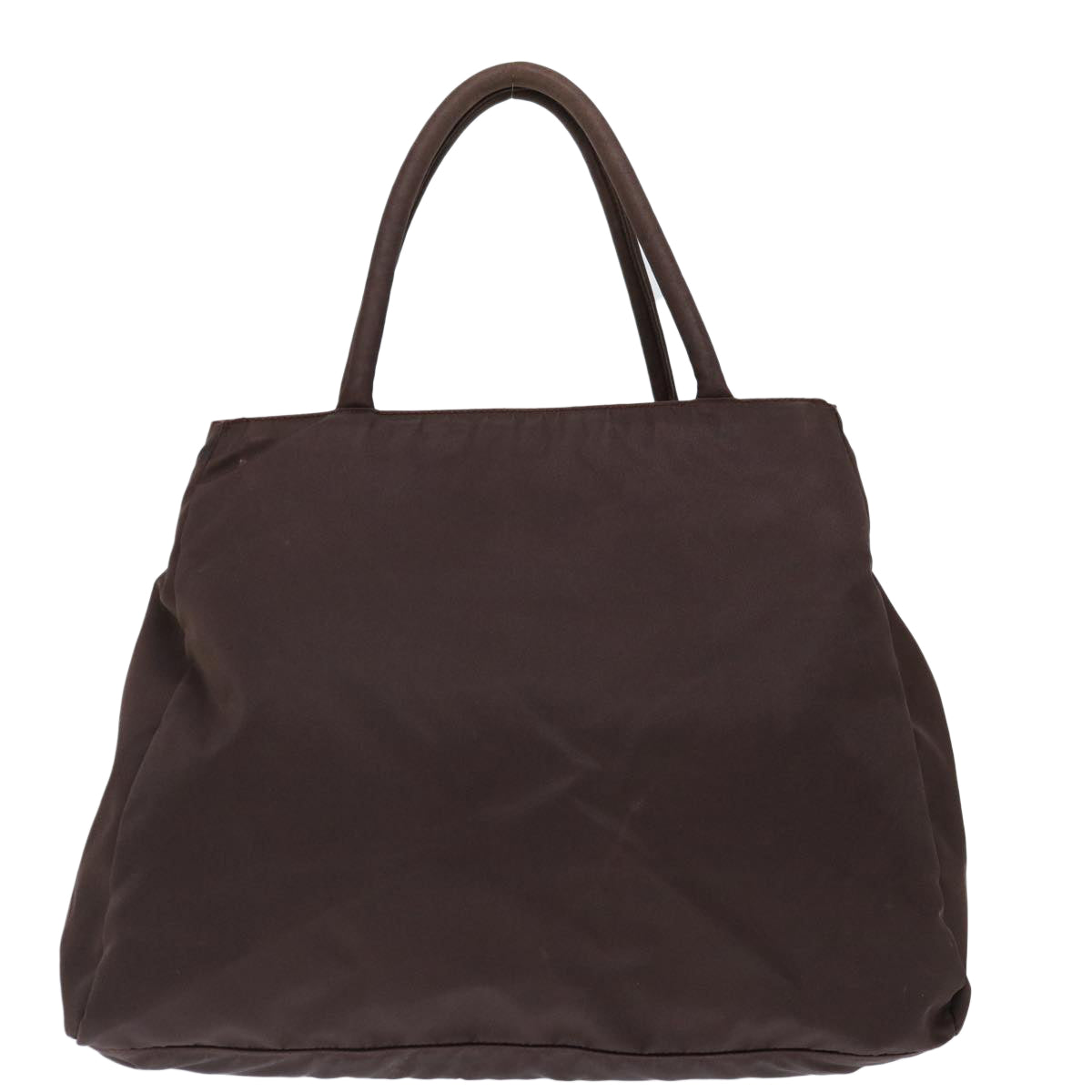 PRADA Hand Bag Nylon Brown Auth 70593