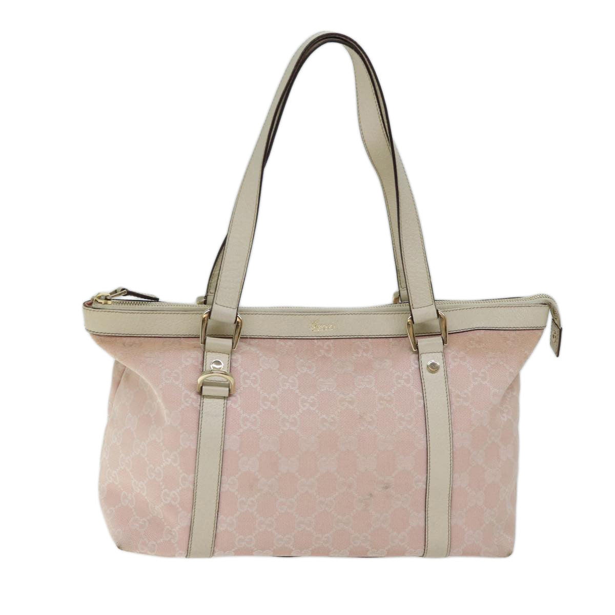 GUCCI GG Canvas Tote Bag Pink 141470 Auth 70603