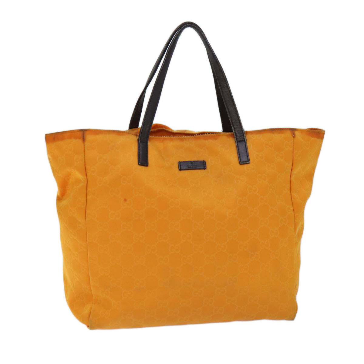 GUCCI GG Canvas Tote Bag Orange 282439 Auth 70609