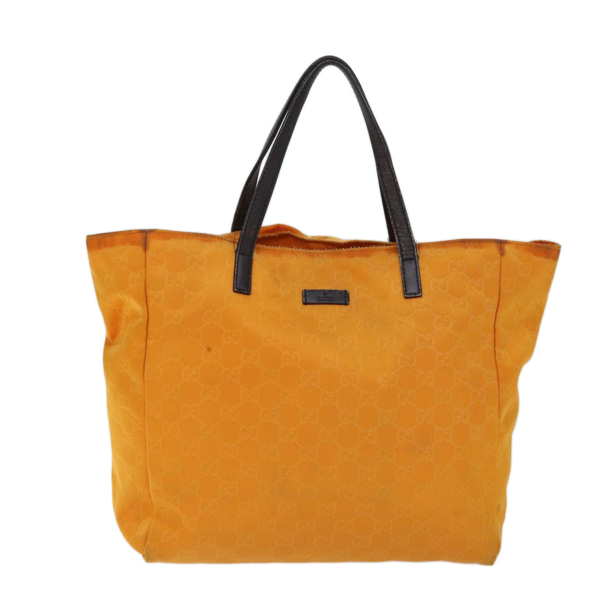 GUCCI GG Canvas Tote Bag Orange 282439 Auth 70609