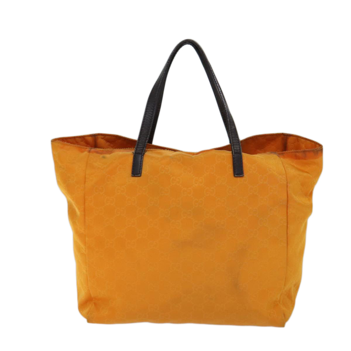 GUCCI GG Canvas Tote Bag Orange 282439 Auth 70609