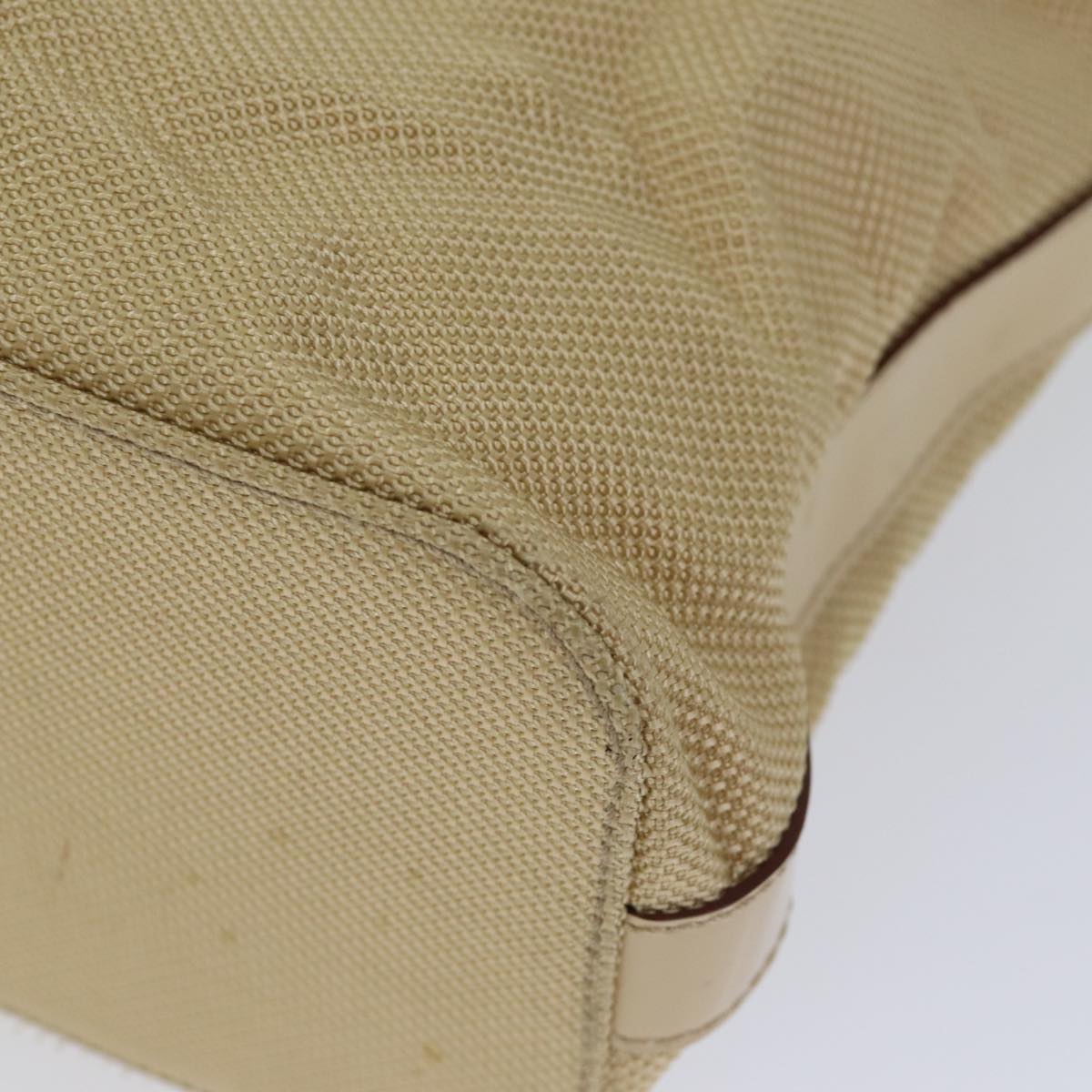 CELINE Shoulder Bag Canvas Beige Auth 70633