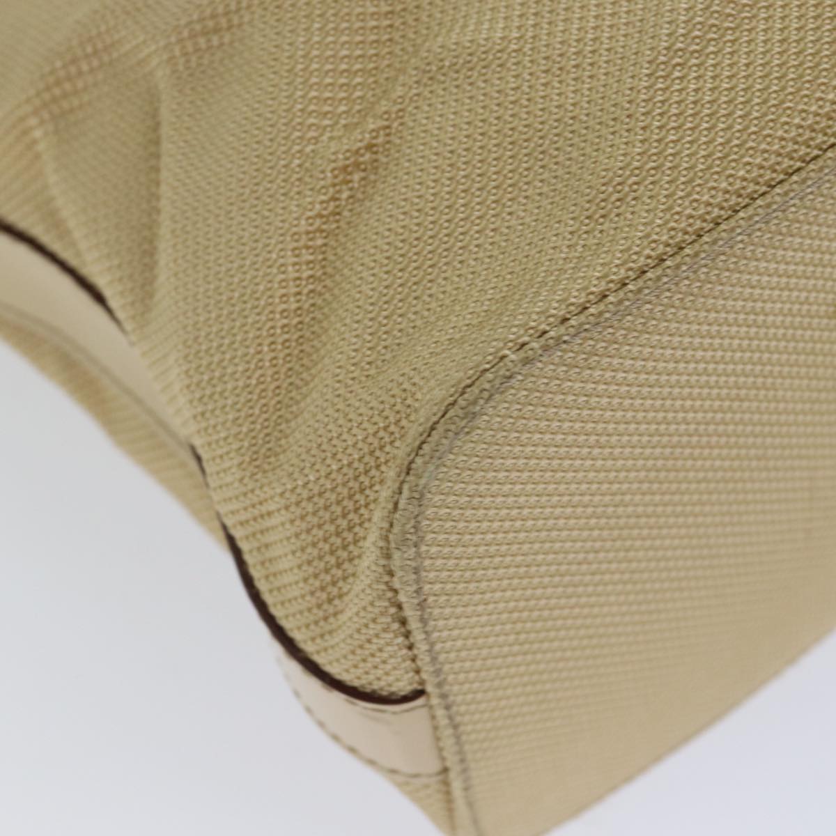 CELINE Shoulder Bag Canvas Beige Auth 70633