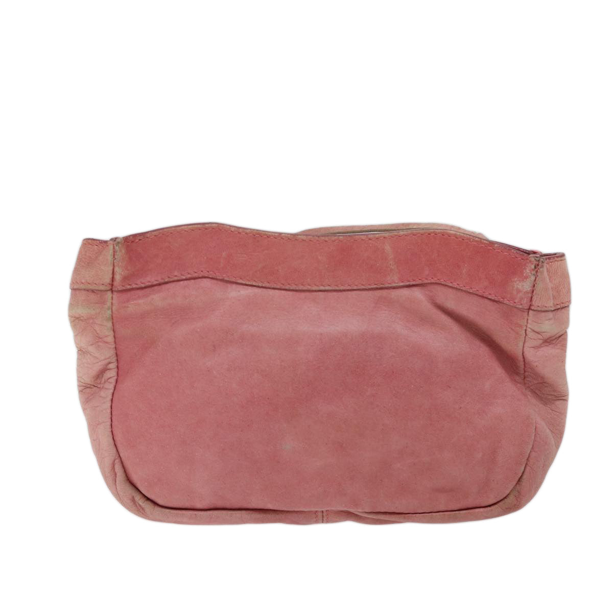 BALENCIAGA Pouch Leather Pink 110481 Auth 70642