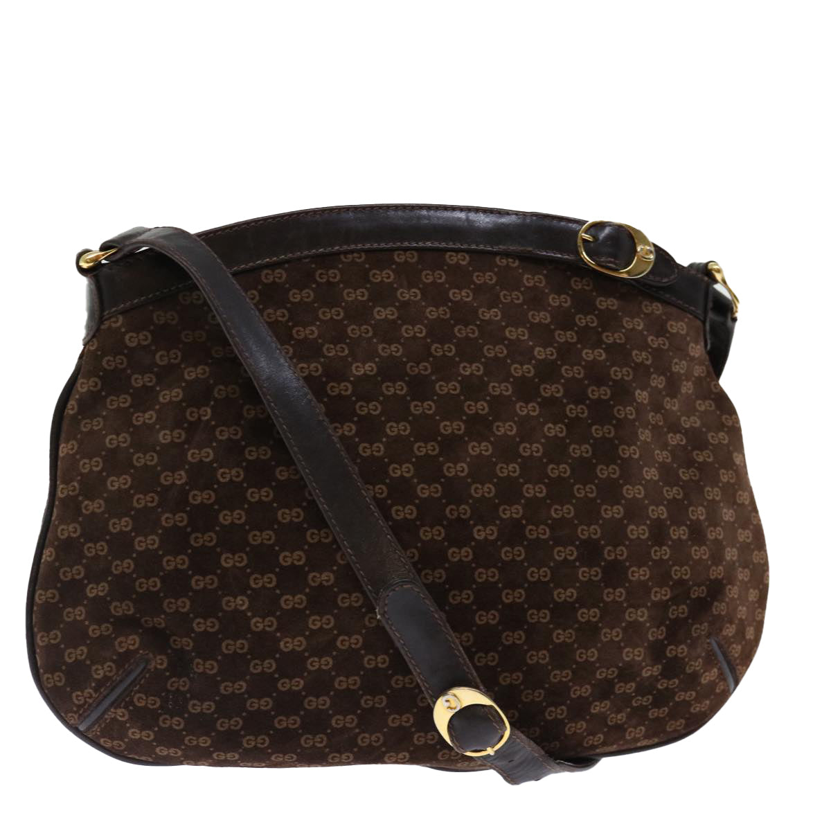 GUCCI Micro GG Canvas Shoulder Bag Brown Auth 70665