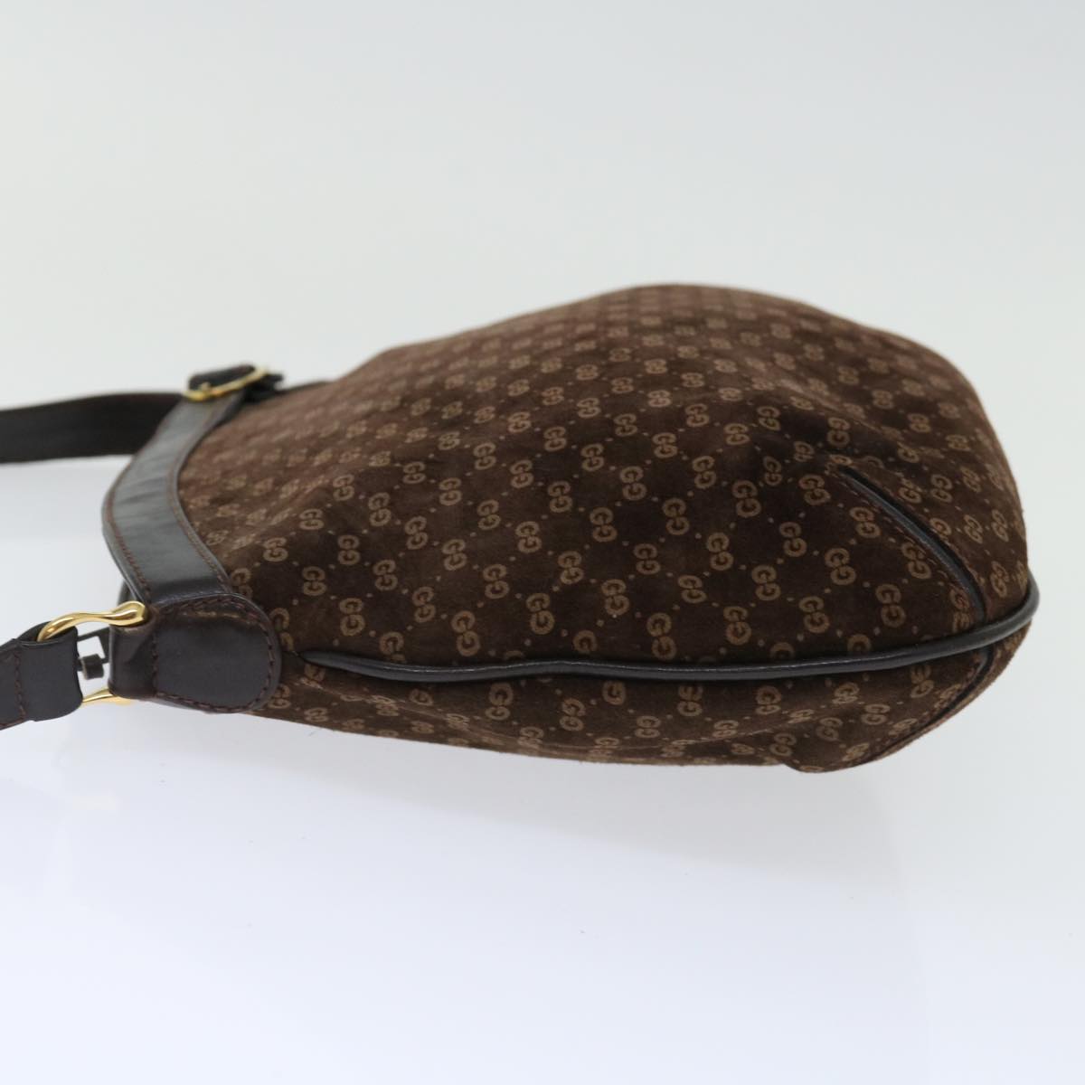 GUCCI Micro GG Canvas Shoulder Bag Brown Auth 70665