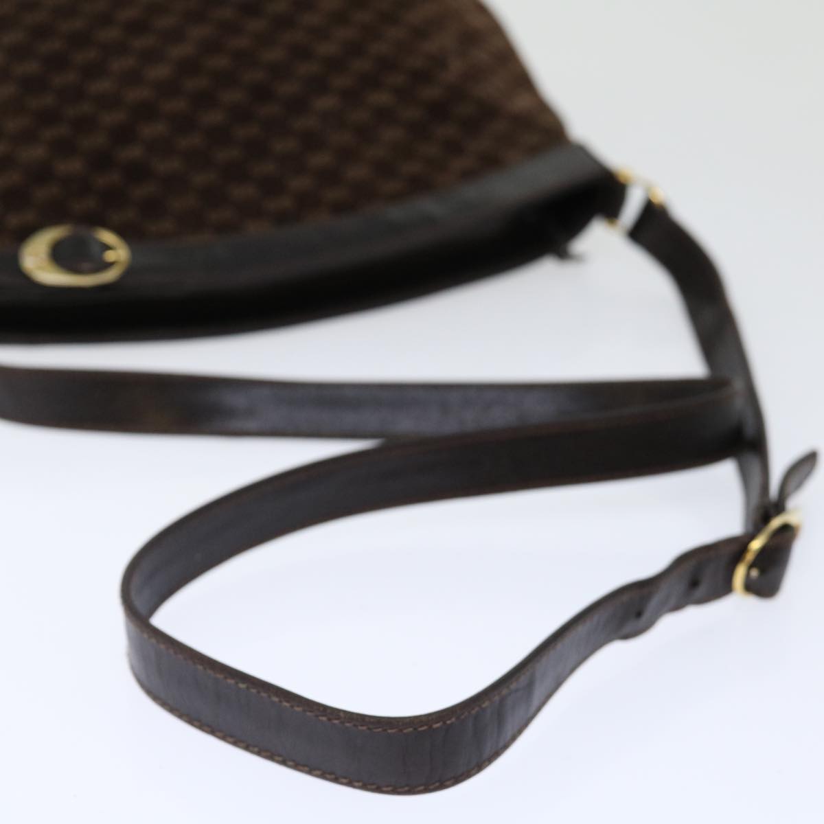 GUCCI Micro GG Canvas Shoulder Bag Brown Auth 70665