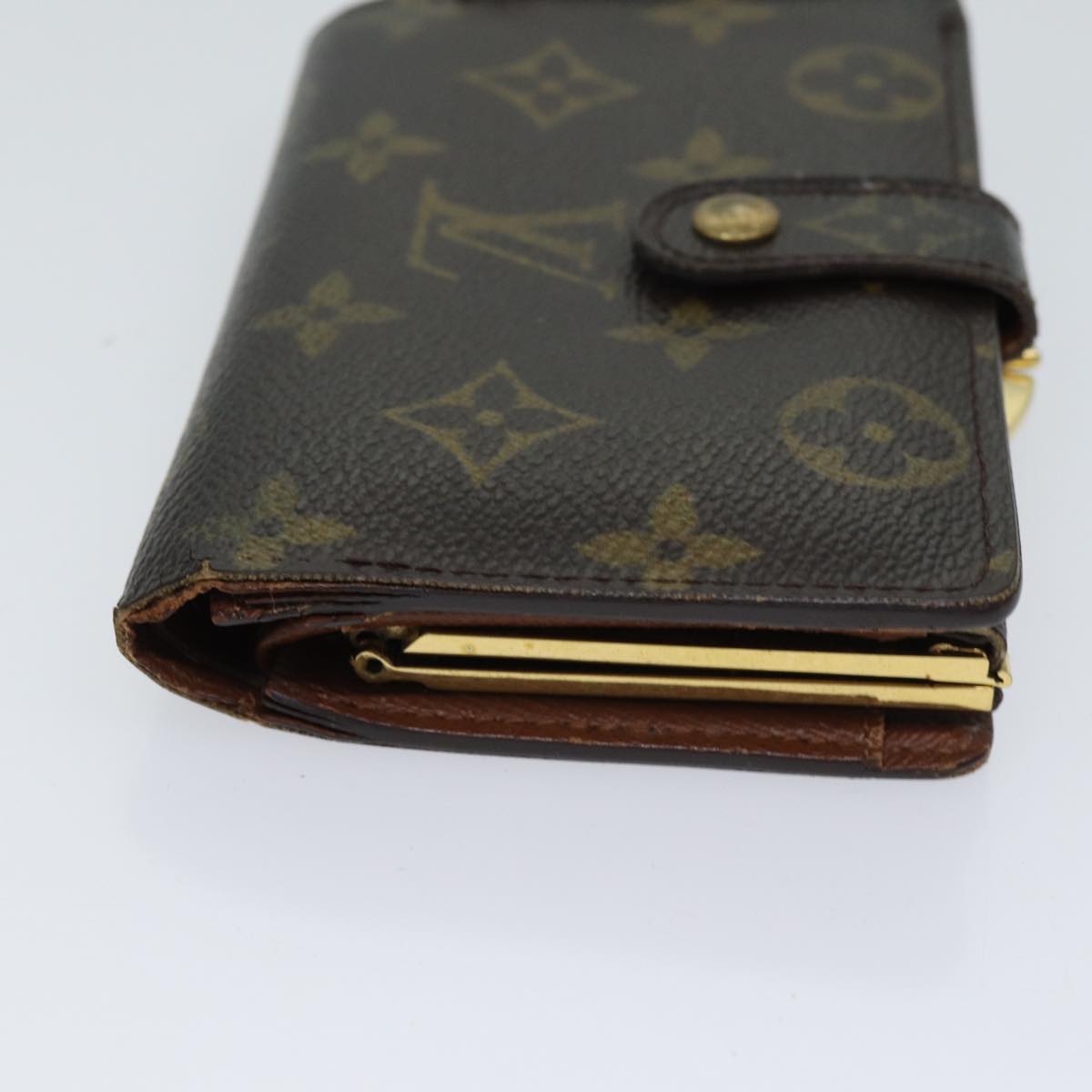 LOUIS VUITTON Monogram Porte Monnaie Billets Viennois Wallet M61663 Auth 70688