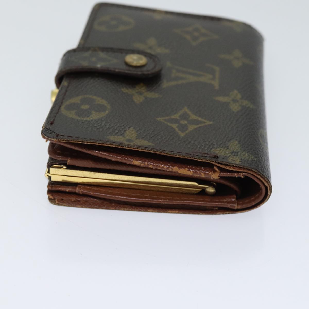 LOUIS VUITTON Monogram Porte Monnaie Billets Viennois Wallet M61663 Auth 70688