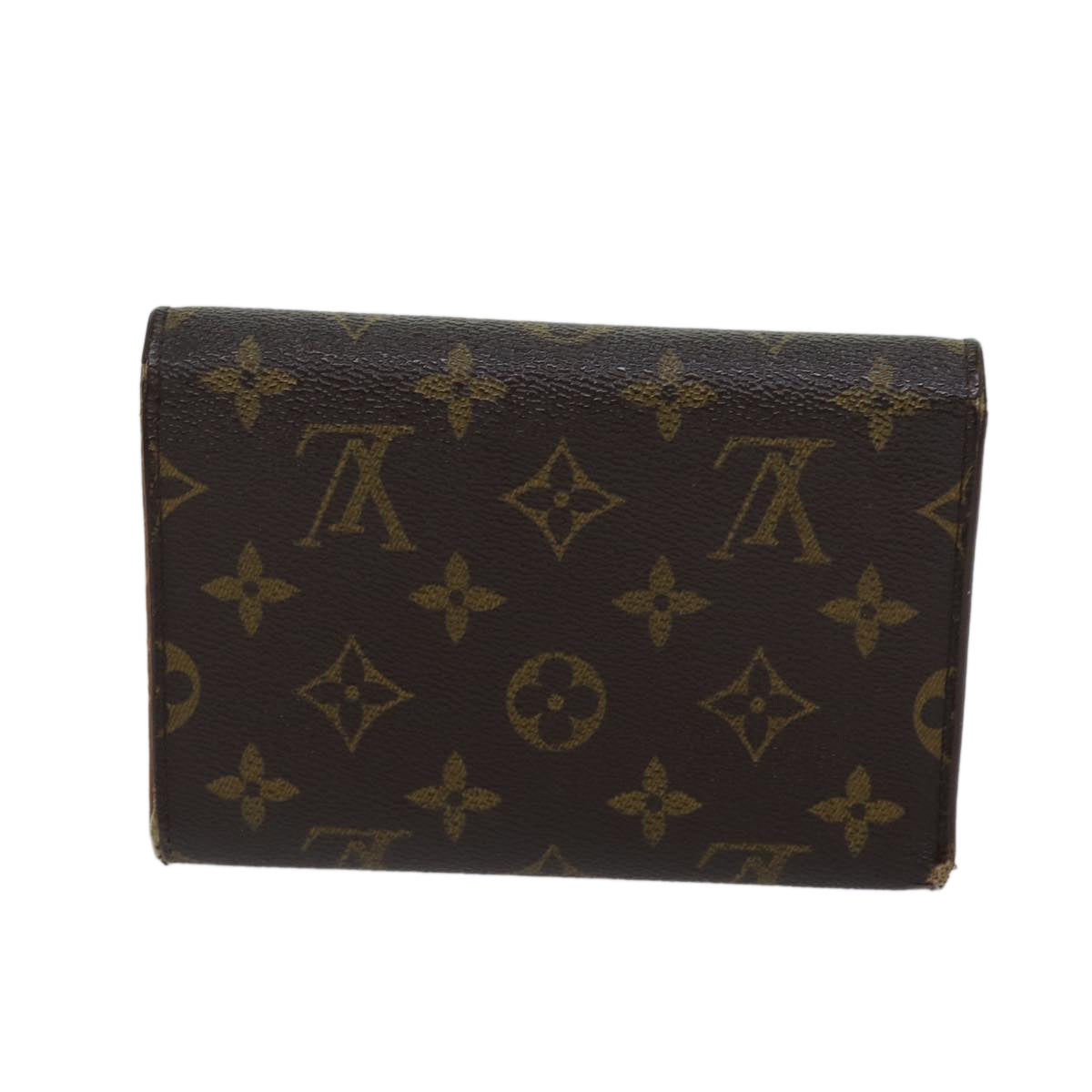 LOUIS VUITTON Monogram Porte Tresor Etui Papie Wallet M61202 LV Auth 70690