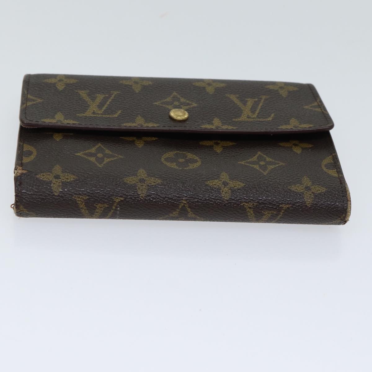 LOUIS VUITTON Monogram Porte Tresor Etui Papie Wallet M61202 LV Auth 70690