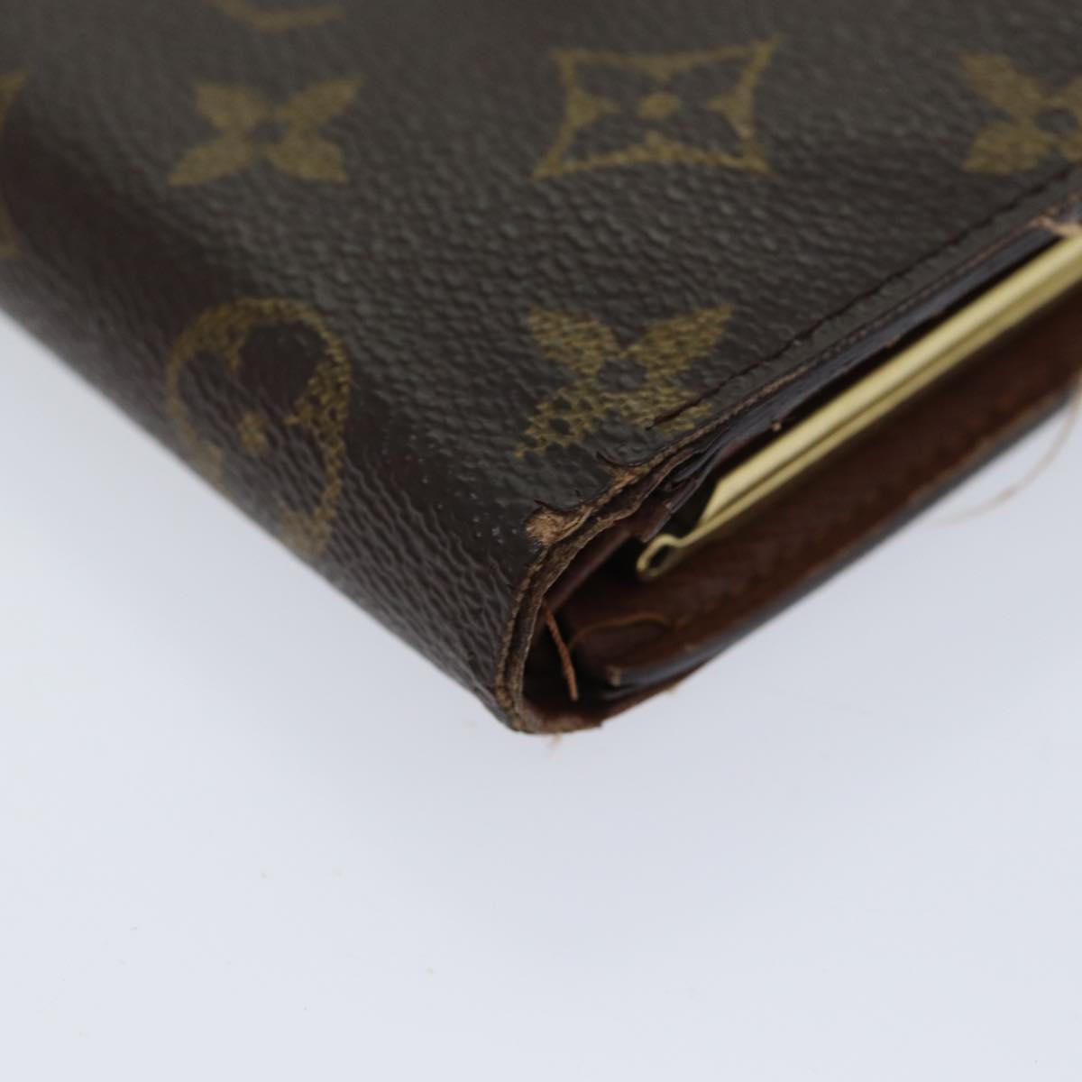 LOUIS VUITTON Monogram Porte Monnaie Billets Viennois Wallet M61663 Auth 70691