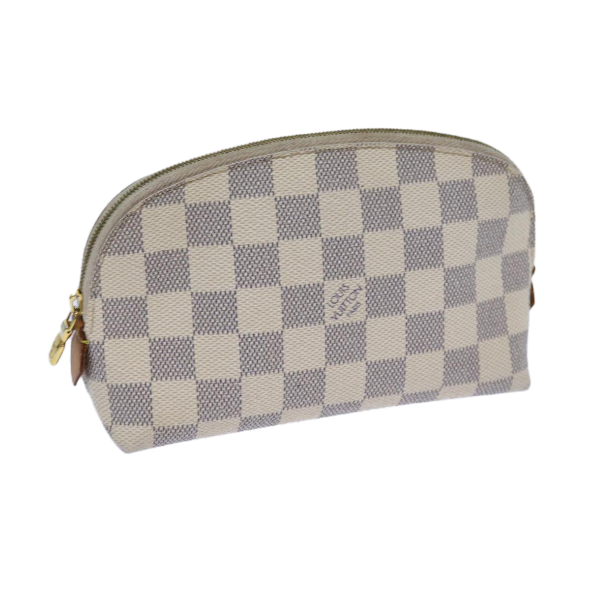 LOUIS VUITTON Damier Azur Pochette Cosmetic PM Pouch N60024 LV Auth 70722