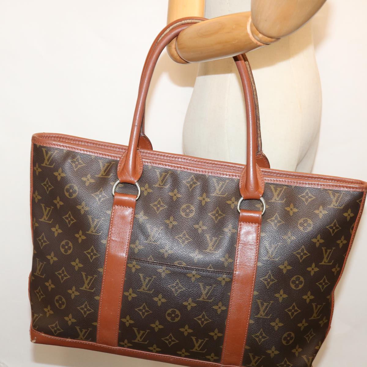 LOUIS VUITTON Monogram Sac Weekend PM Tote Bag M42425 LV Auth 70751