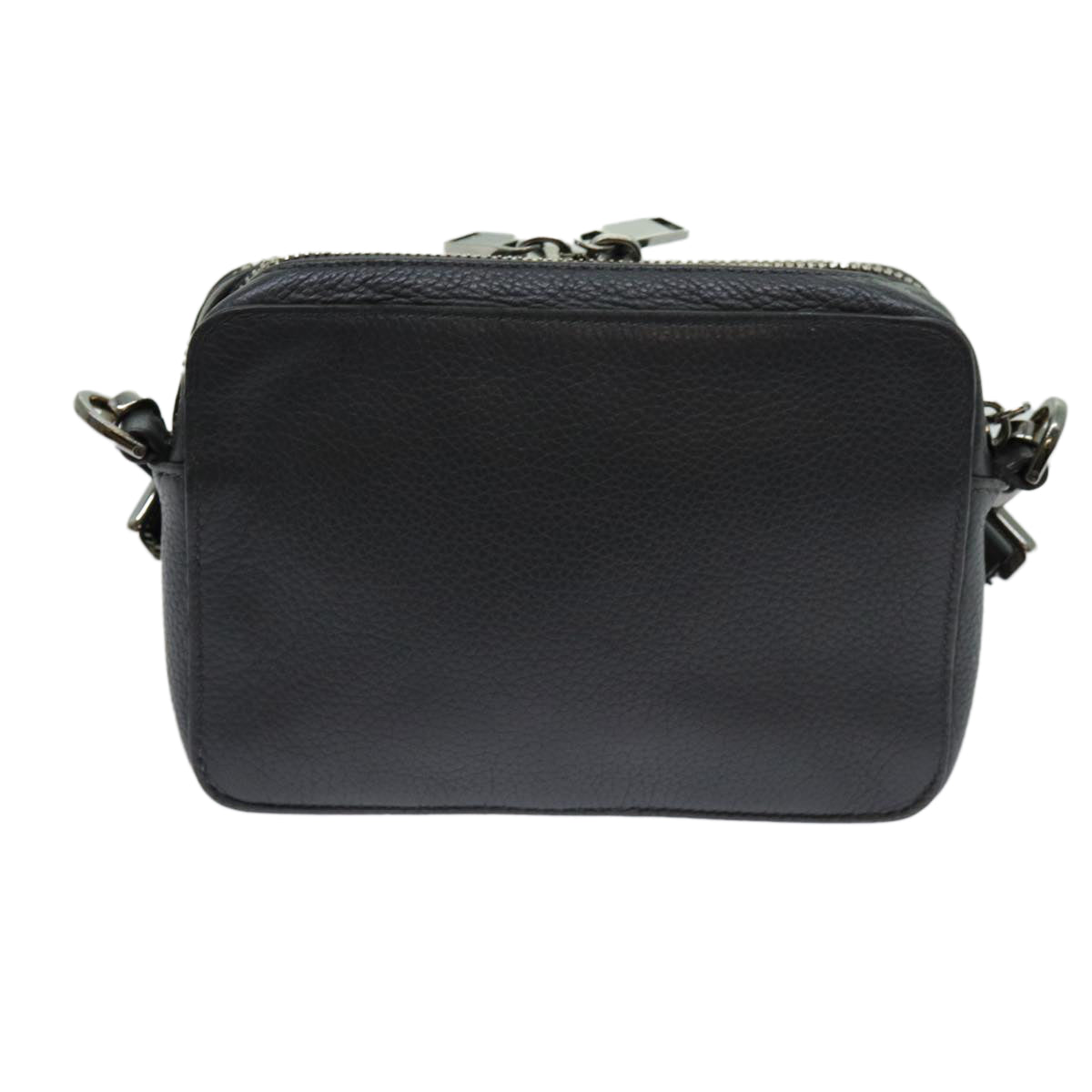Christian Dior Shoulder Bag Leather Gray Auth 70772M