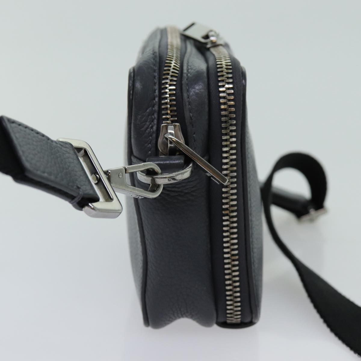 Christian Dior Shoulder Bag Leather Gray Auth 70772M