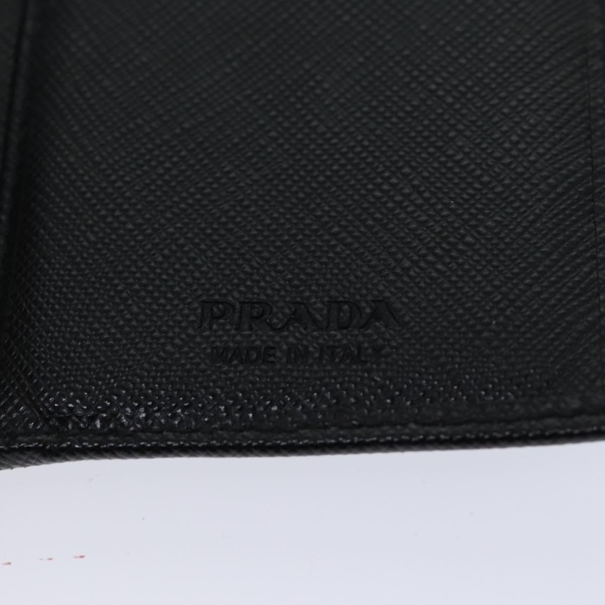 PRADA Long Wallet Safiano leather Black Auth 70785