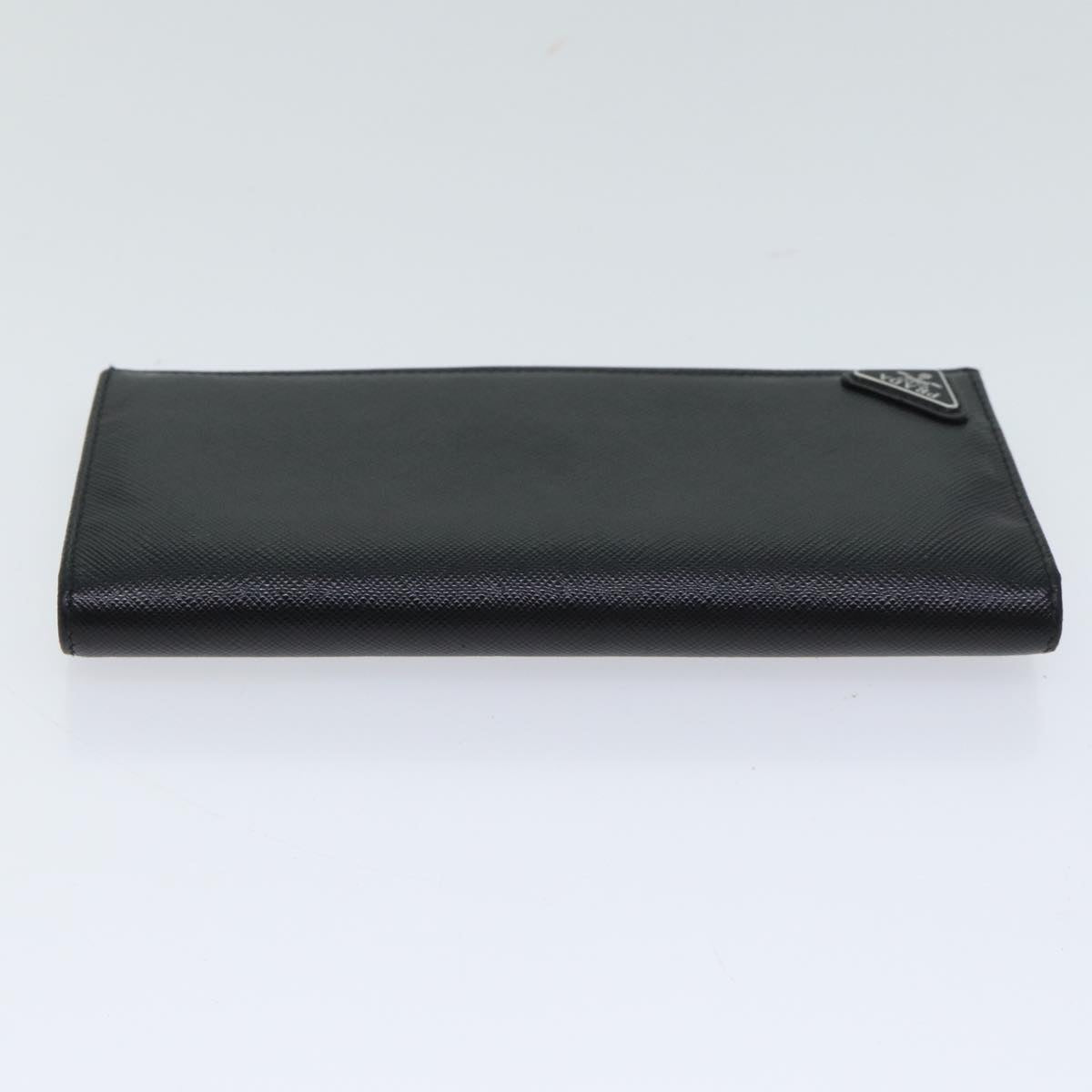 PRADA Long Wallet Safiano leather Black Auth 70785