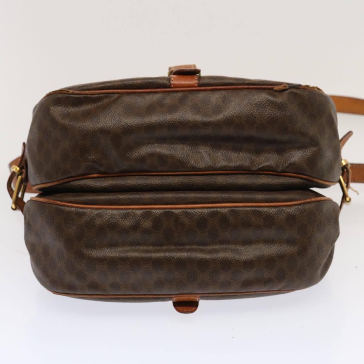 CELINE Macadam Canvas Shoulder Bag PVC Brown Auth 70829