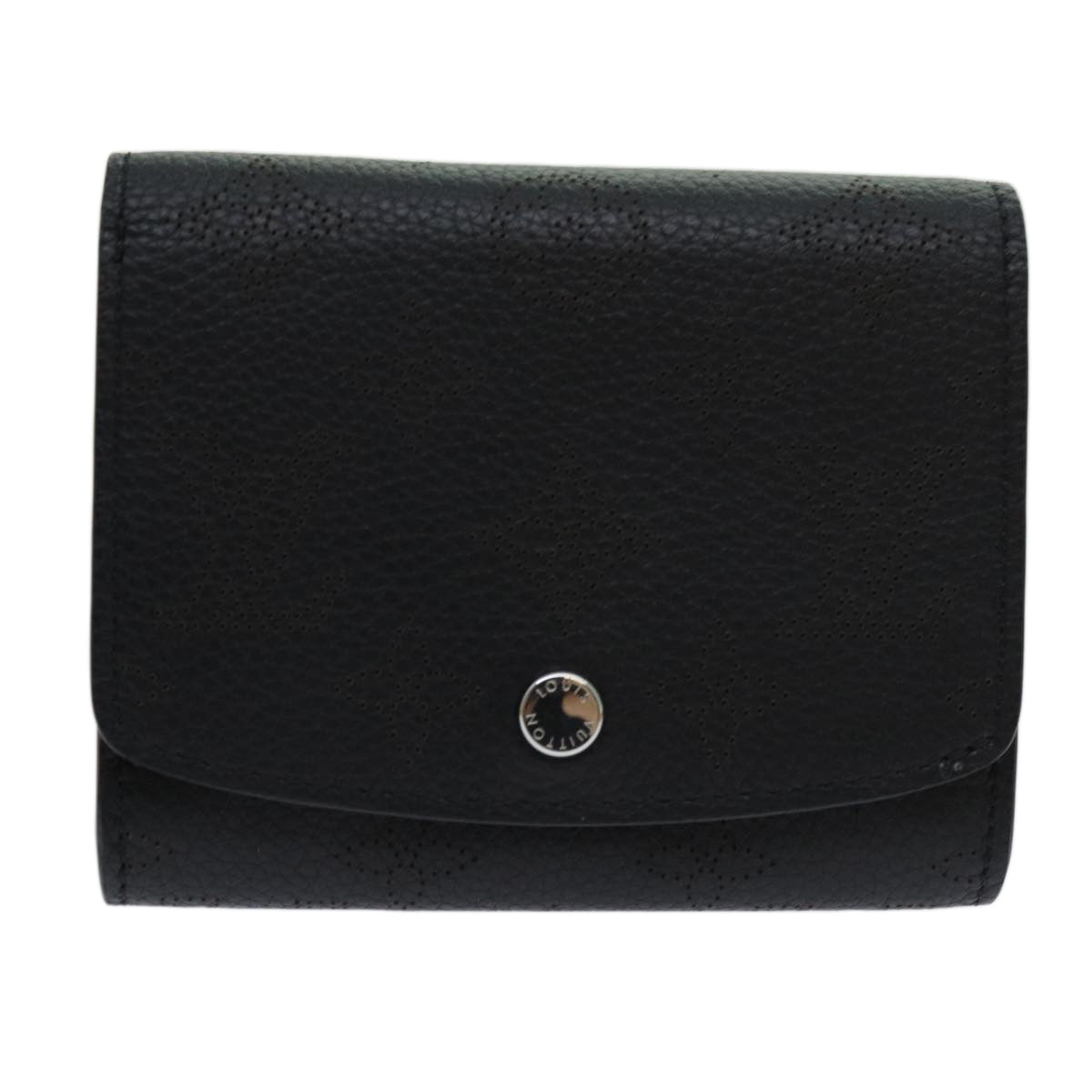 LOUIS VUITTON Mahina Portefeuille Iris Compact Wallet Noir M62540 LV Auth 70838A