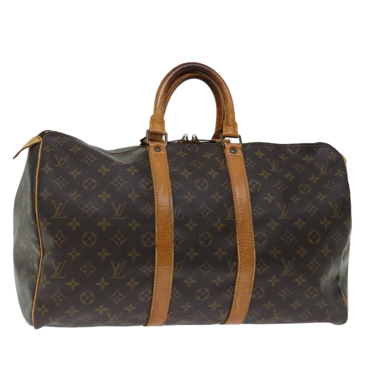 LOUIS VUITTON Monogram Keepall 45 Boston Bag M41428 LV Auth 70840