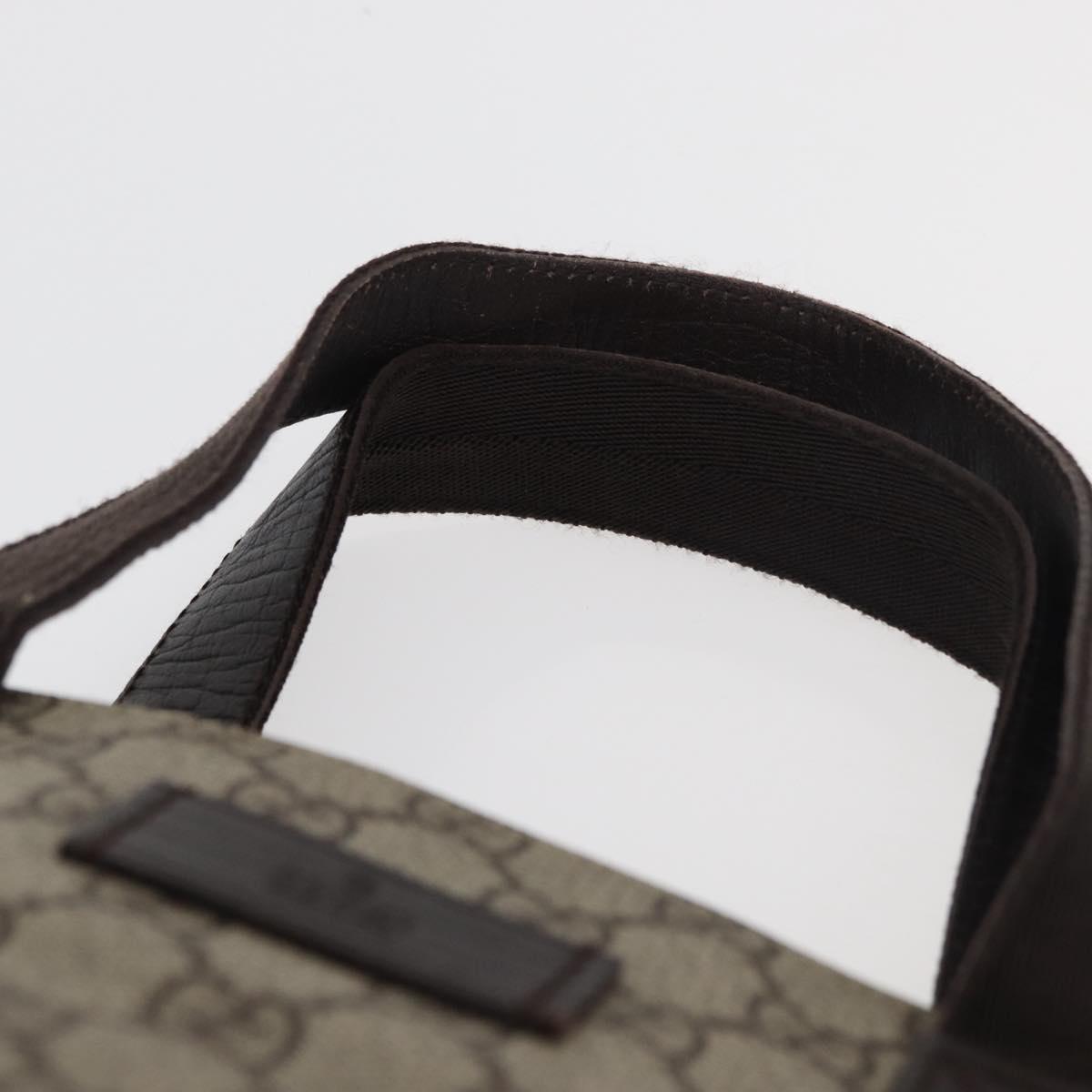 GUCCI GG Supreme Hand Bag PVC Beige 141976 Auth 70862