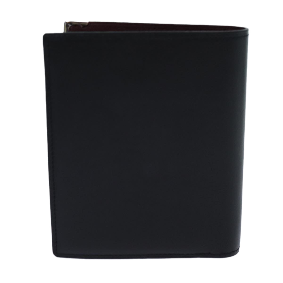 CARTIER Card Case Leather Black Auth 70877