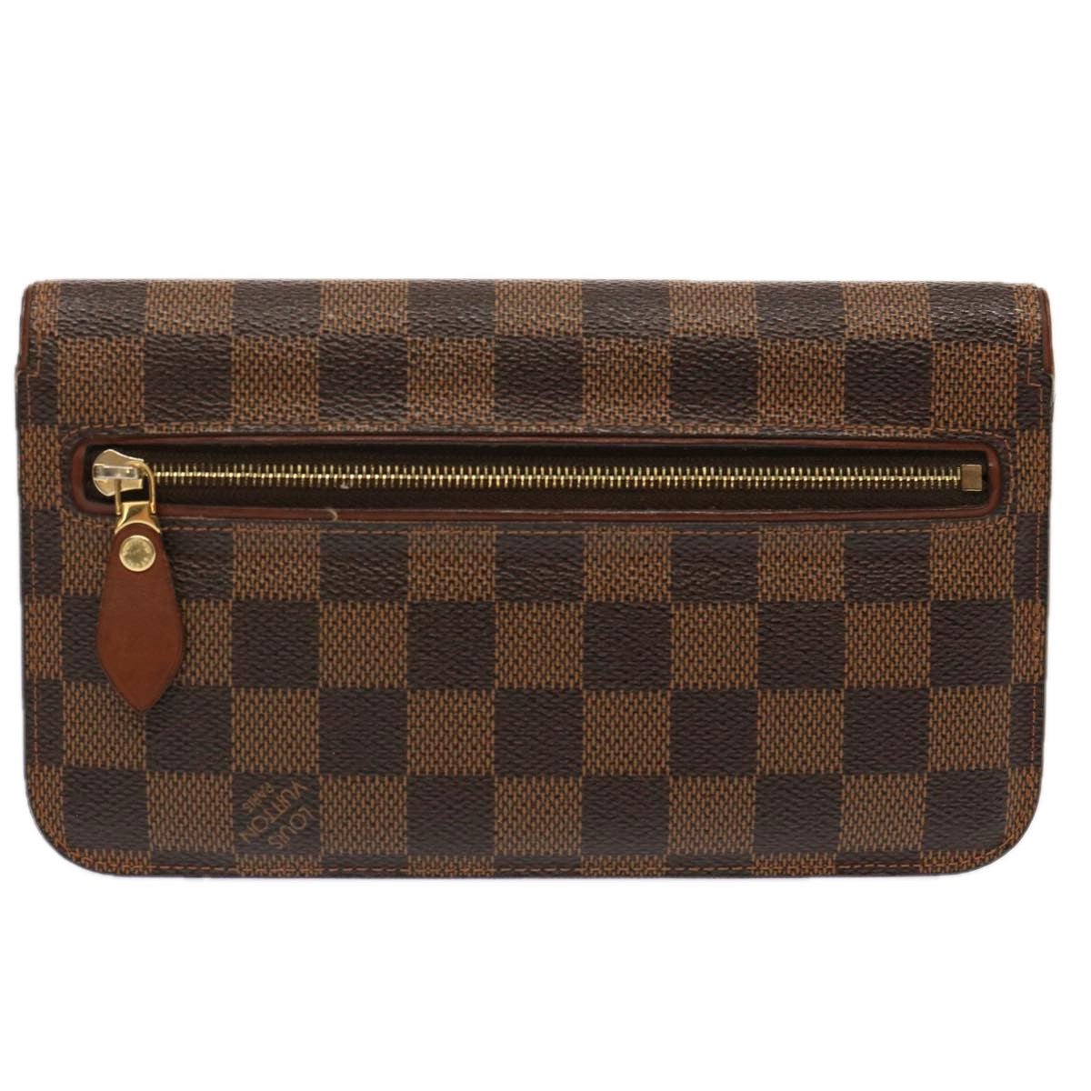 LOUIS VUITTON Damier Ebene Portefeuille Ascot Long Wallet N63171 LV Auth 71056