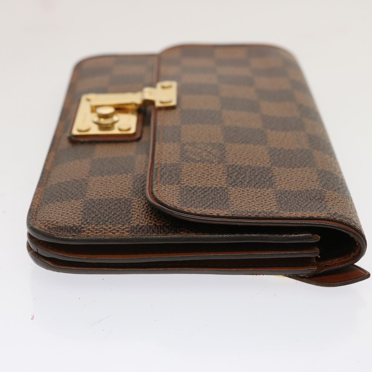 LOUIS VUITTON Damier Ebene Portefeuille Ascot Long Wallet N63171 LV Auth 71056