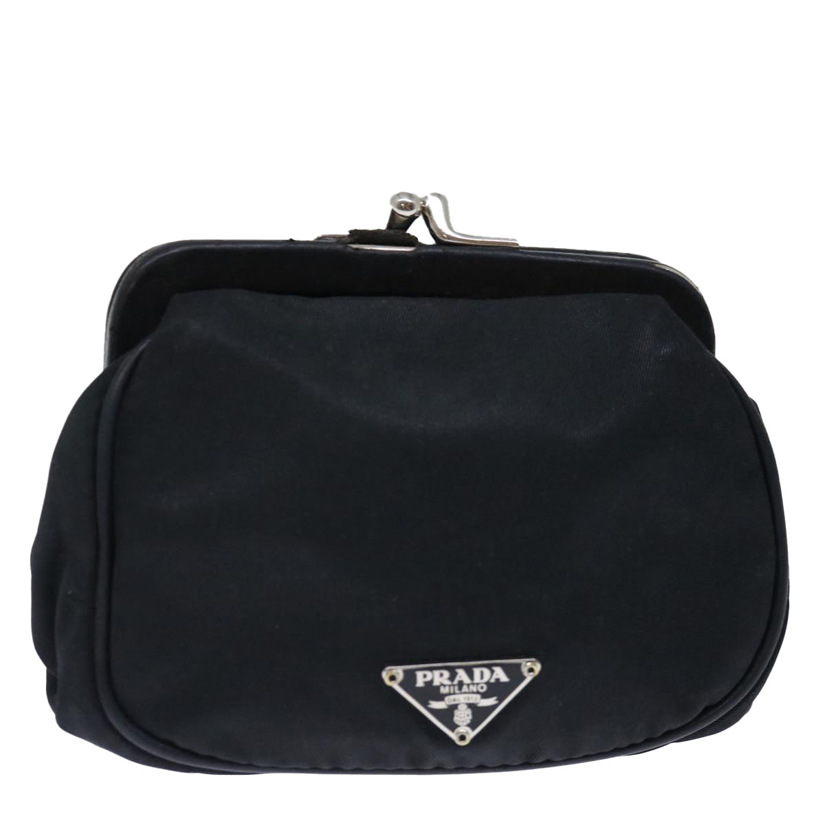 PRADA Coin Purse Nylon Black Auth 71076