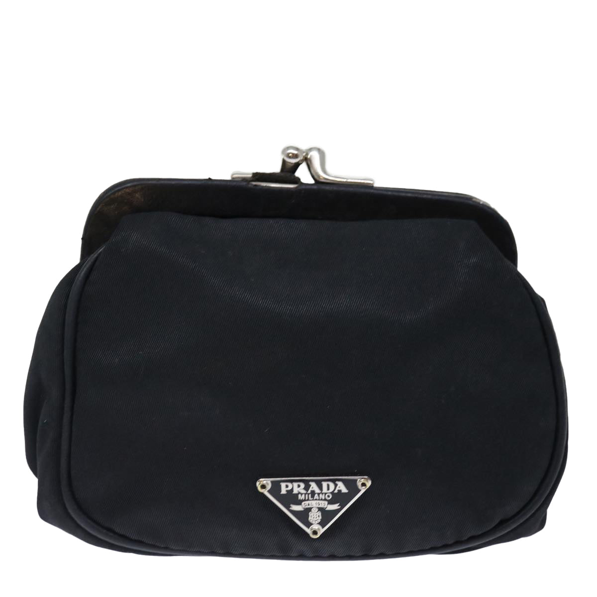 PRADA Coin Purse Nylon Black Auth 71076