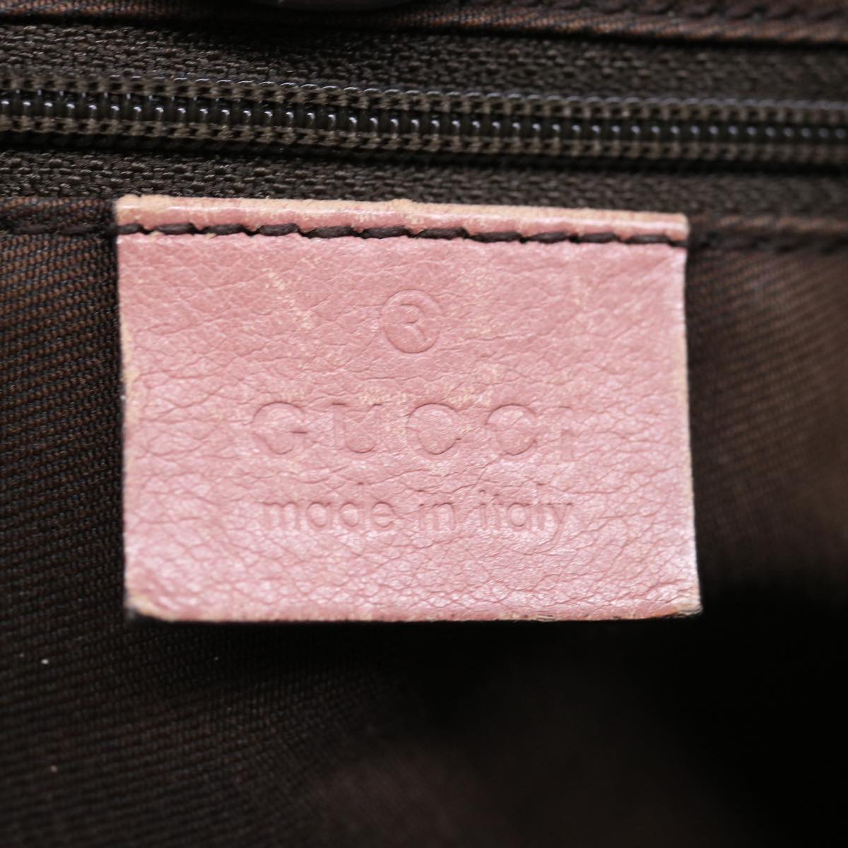 GUCCI GG Canvas Hand Bag Beige Pink Auth 71094