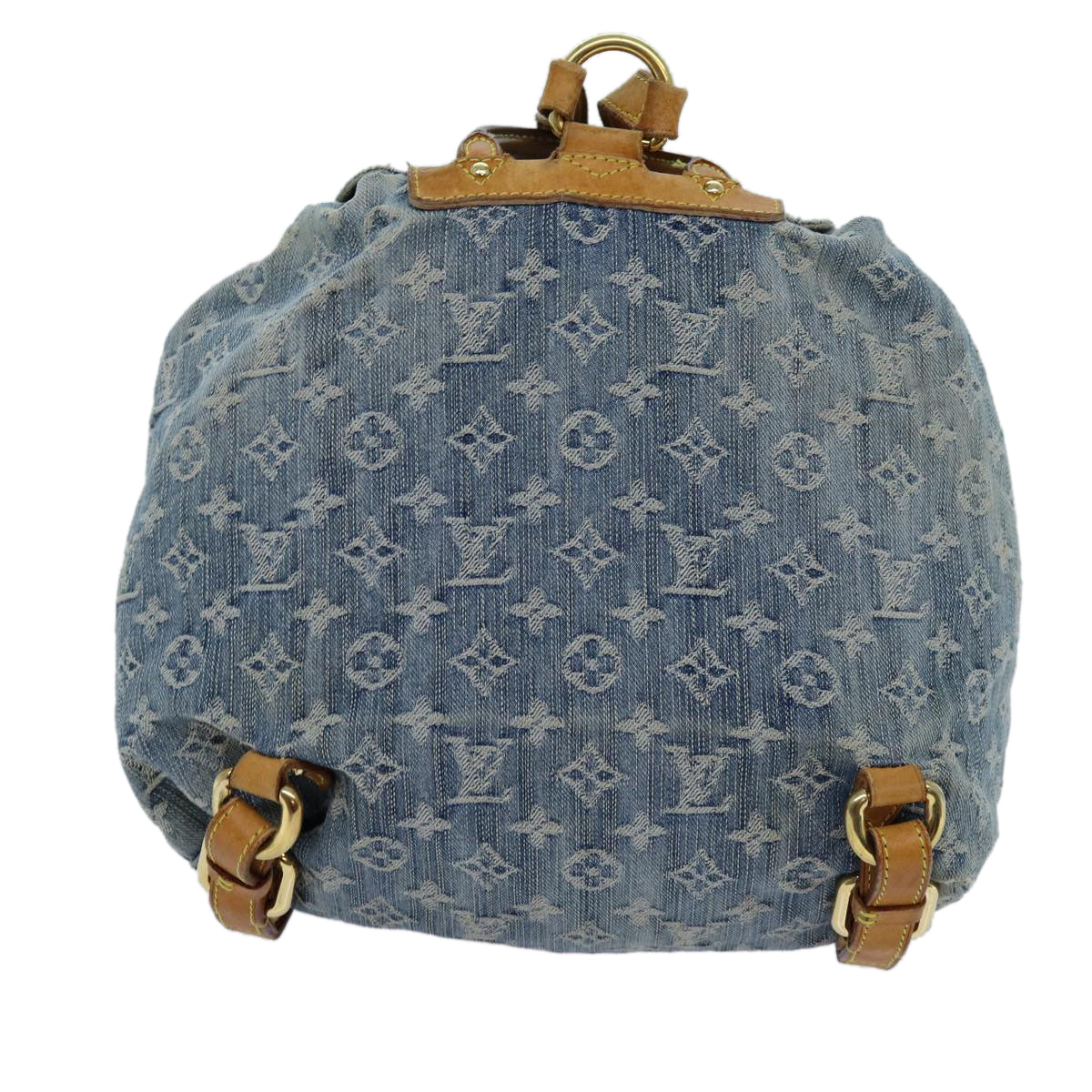 LOUIS VUITTON Monogram Denim Sac A DosGM Backpack Blue M95056 LV Auth 71186