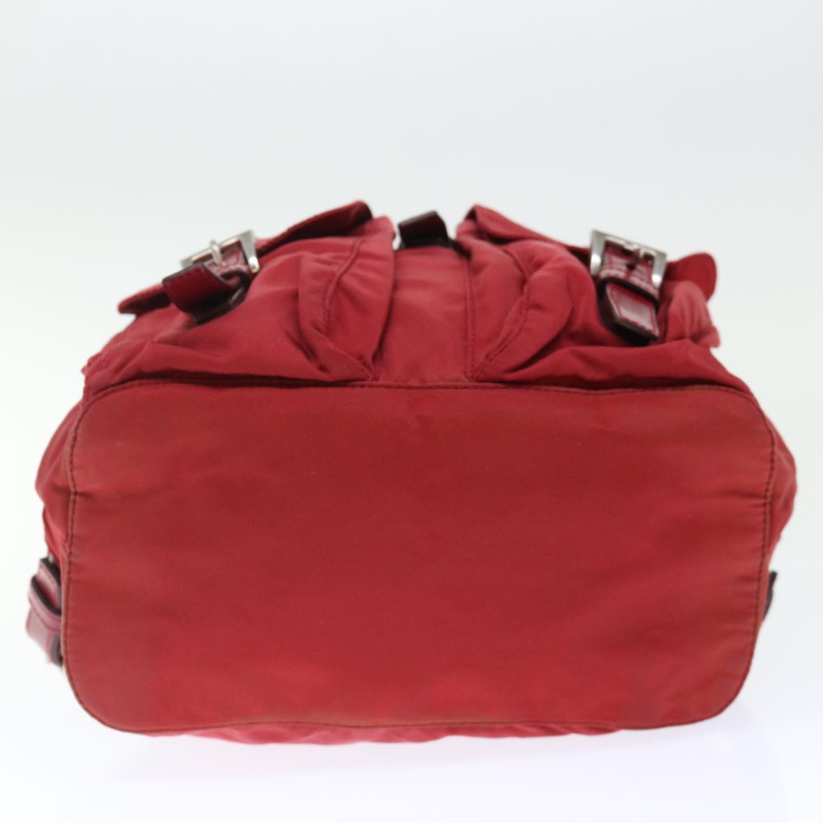 PRADA Backpack Nylon Red Auth 71295