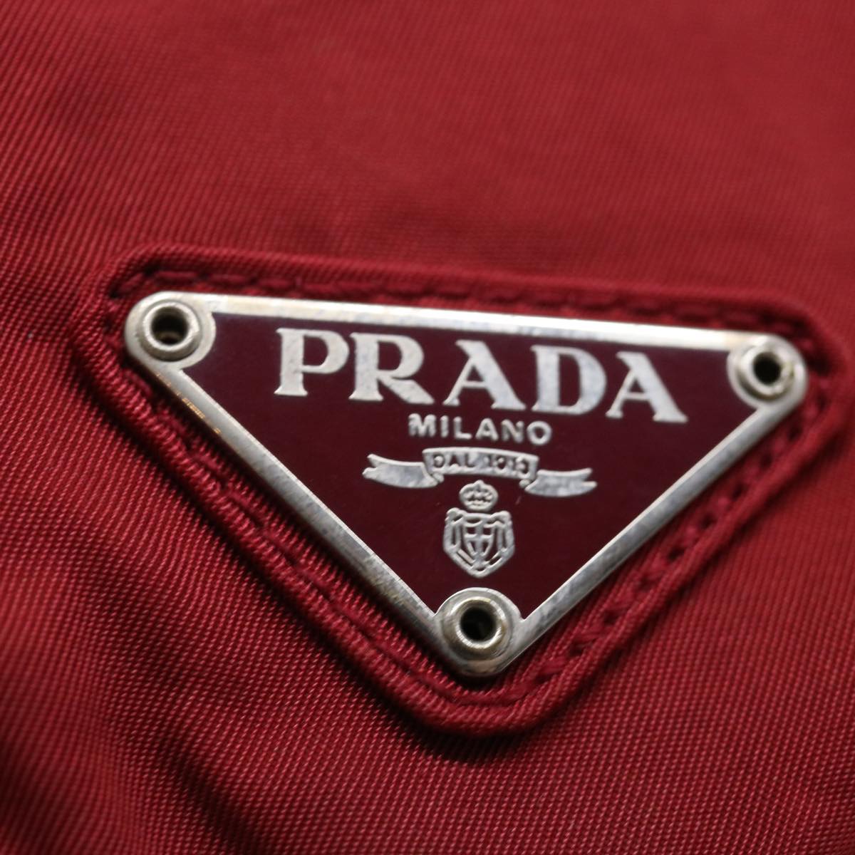 PRADA Backpack Nylon Red Auth 71295