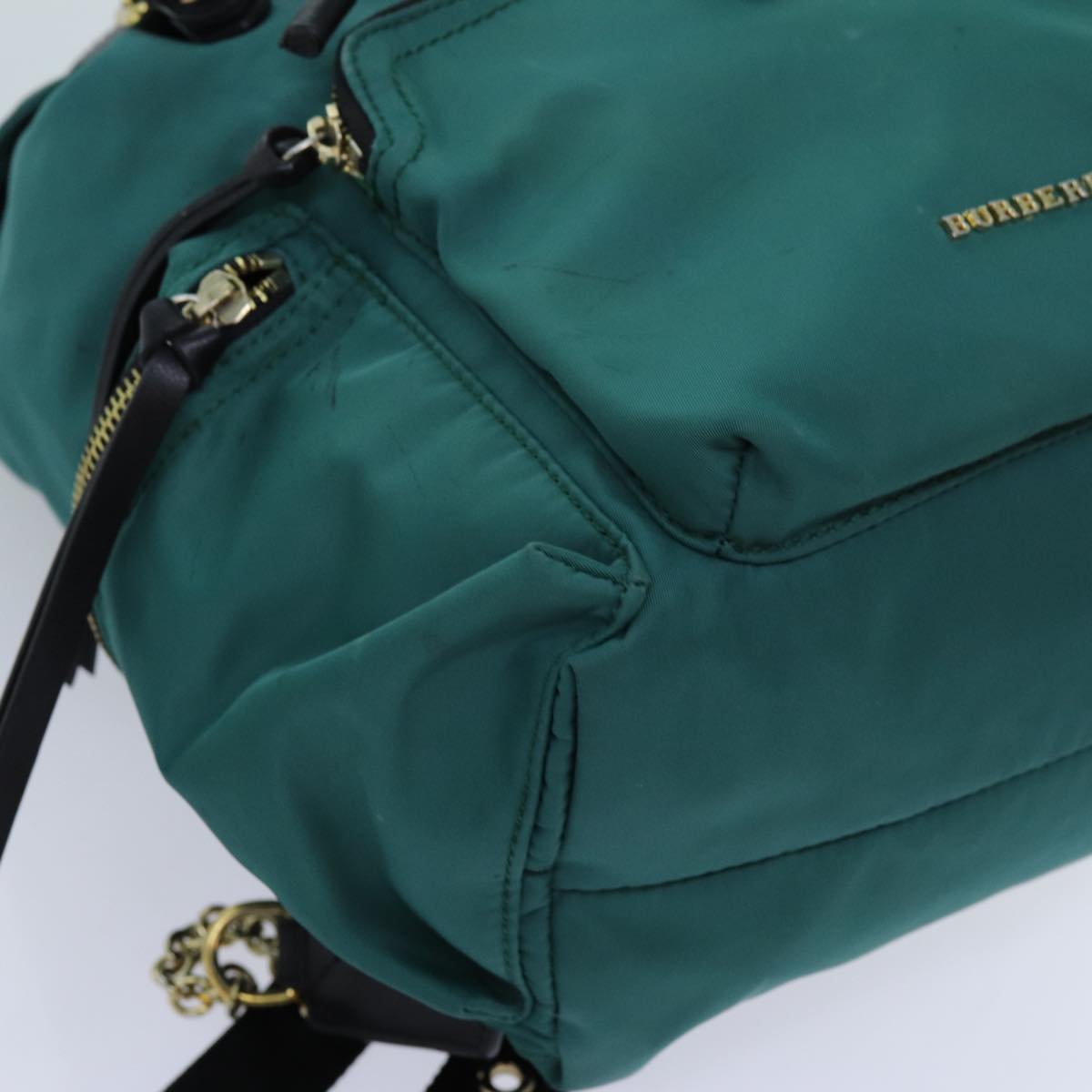 BURBERRY Backpack Nylon Green Auth 71305