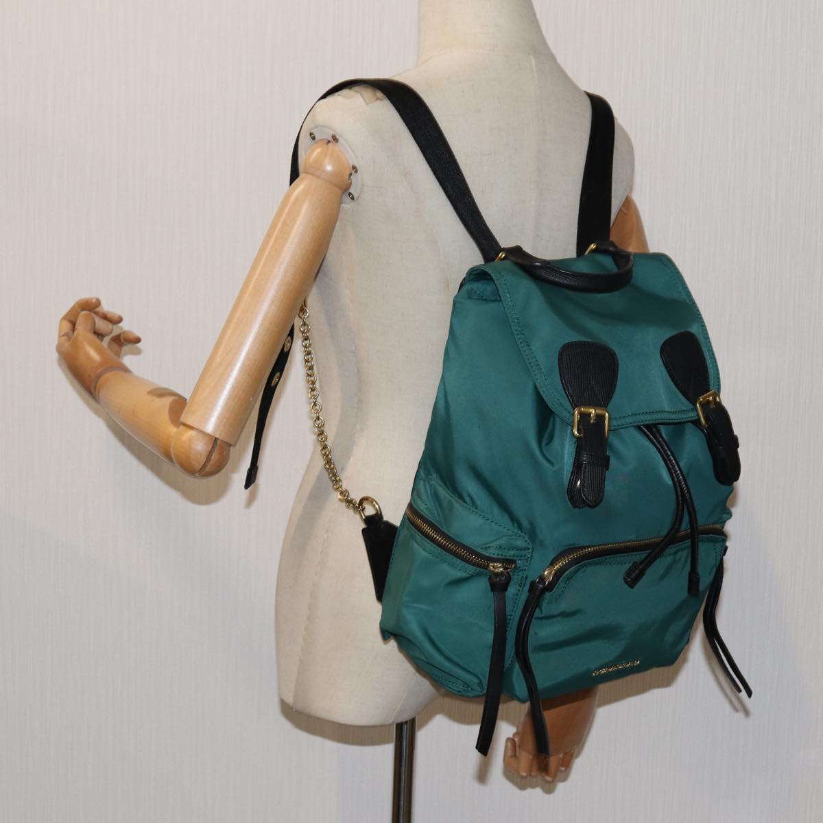 BURBERRY Backpack Nylon Green Auth 71305