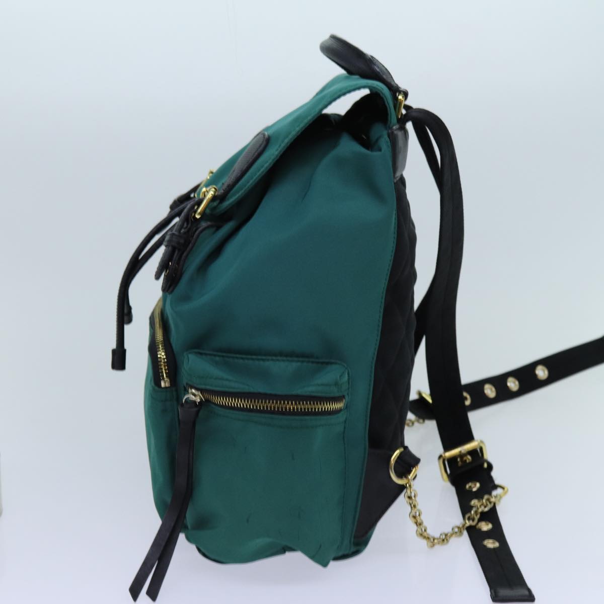 BURBERRY Backpack Nylon Green Auth 71305