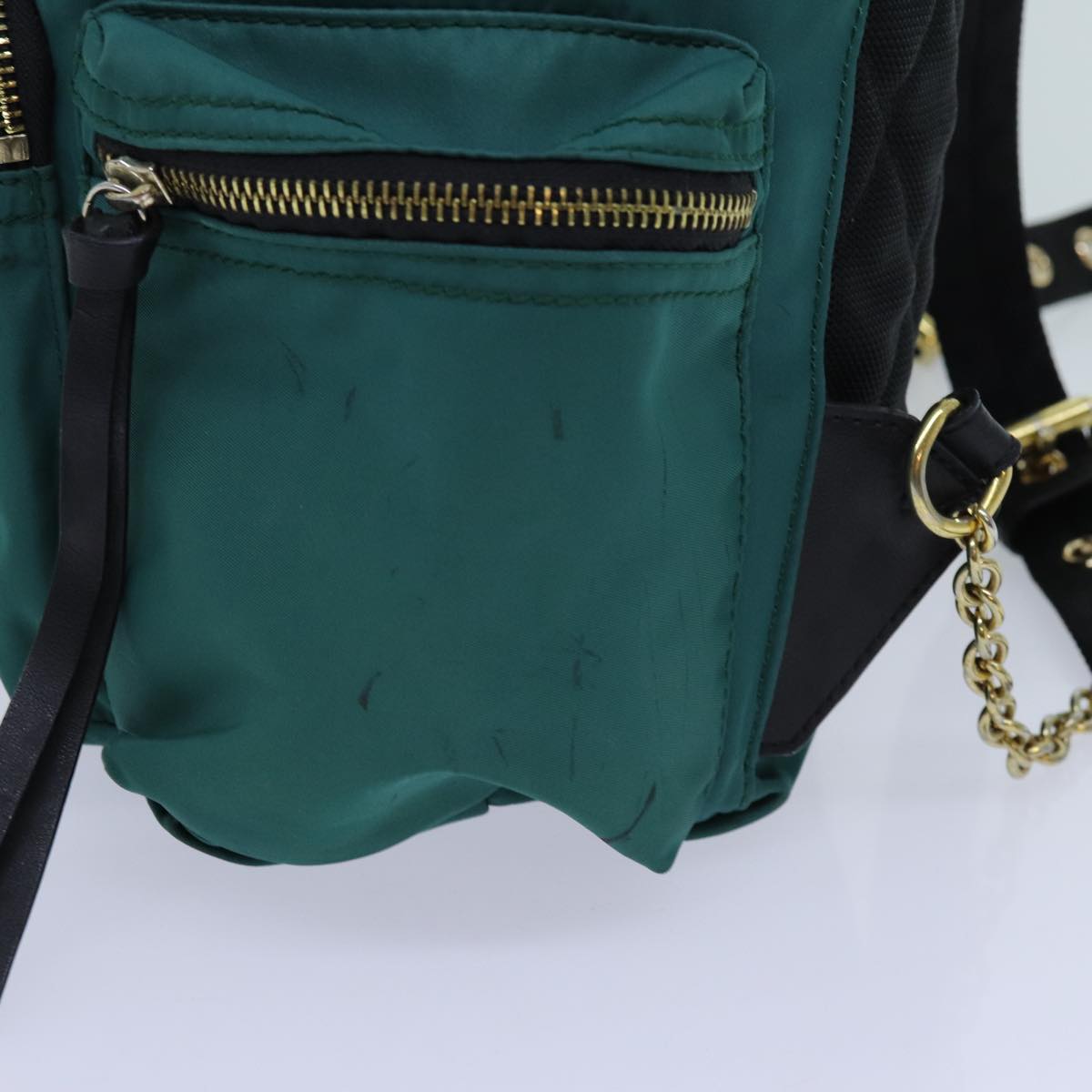 BURBERRY Backpack Nylon Green Auth 71305