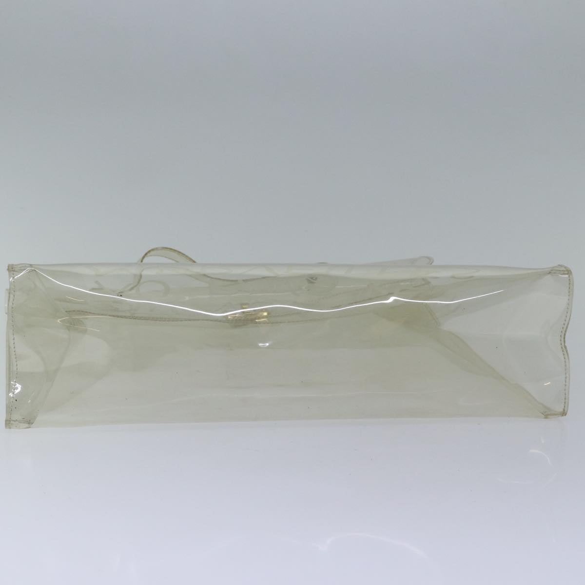 HERMES Vinyl Kelly Hand Bag Vinyl Clear Auth 71306