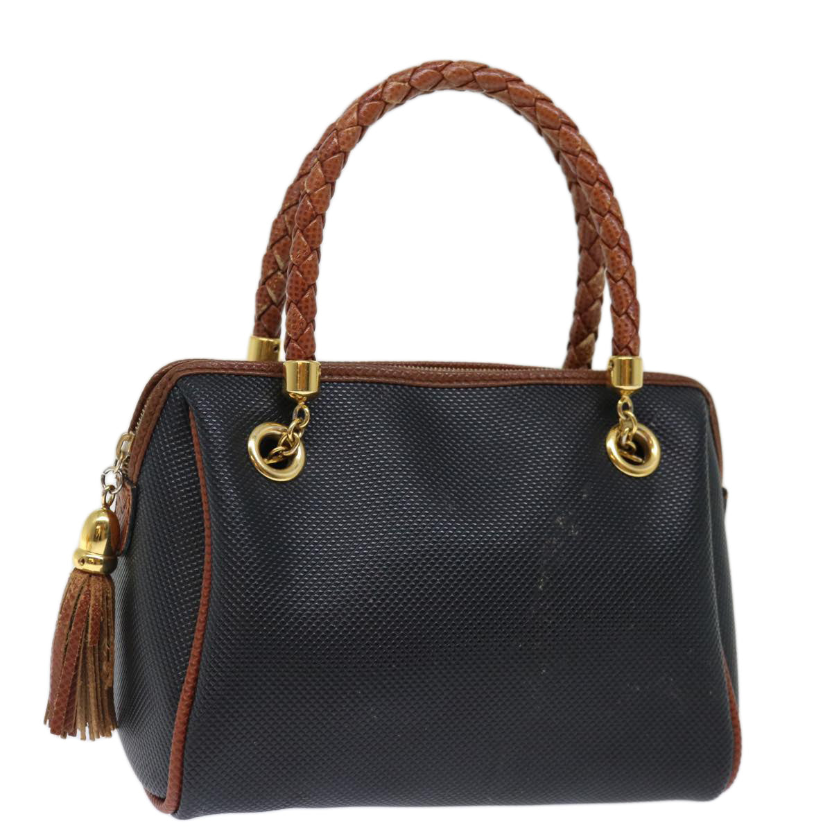 BOTTEGA VENETA Hand Bag PVC Navy Auth 71436