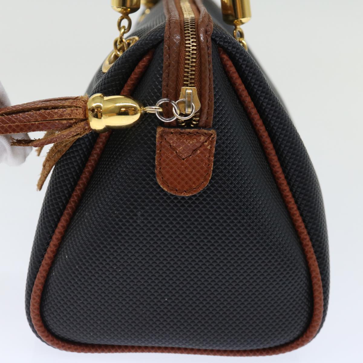 BOTTEGA VENETA Hand Bag PVC Navy Auth 71436